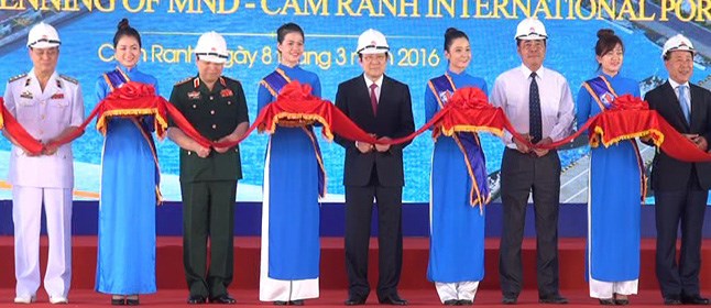 Tại căn cứ quân sự Cam Ranh- Khánh Hòa, Quân chủng Hải quân tổ chức khánh thành giai đoạn 1 Cảng quốc tế Cam Ranh. (Thời sự chiều 08/3/2016)