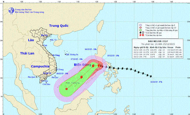 Đêm nay và rạng sáng mai bão Melor sẽ di chuyển vào Biển Đông, hơn 13 nghìn cán bộ, chiến sĩ đã được huy động để ứng phó với bão (Thời sự đêm 15/12/2015)