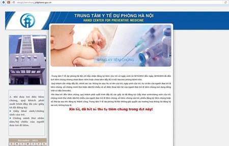 Hơn 3.000 liều văcxin dịch vụ 5 trong 1 tại Hà Nội đã được đăng ký hết chỉ sau 3 phút đăng ký qua mạng Internet (Thời sự chiều 29/12/2015)