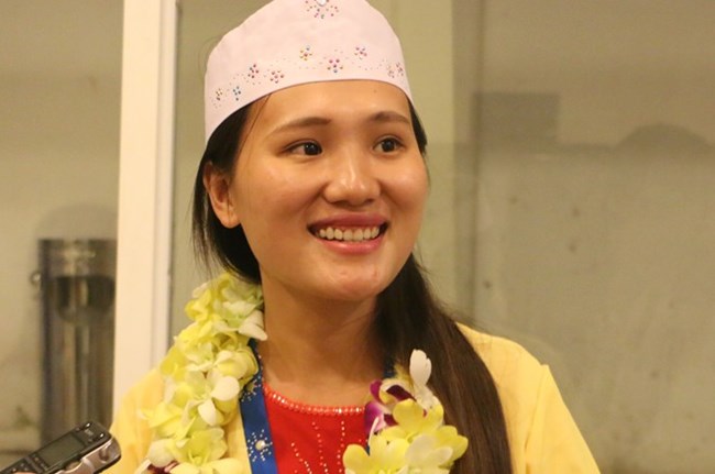 Cô giáo Phùng Thị Huyền - một trong 64 giáo viên cắm bản tiêu biểu năm 2015. 