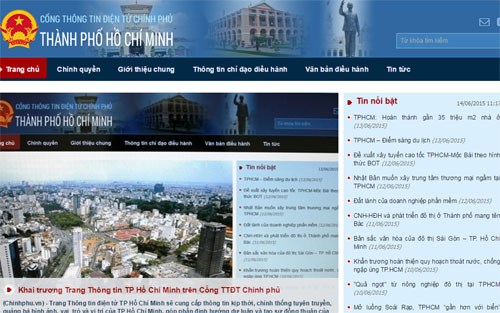 Thời sự chiều ngày 14/6/2015: Thành phố Hồ Chí Minh khai trương Trang thông tin Thành phố trên Cổng thông tin điện tử Chính phủ.