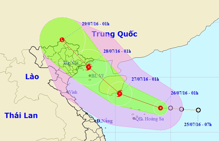 Cơ chế hoạt động của bão và áp thấp nhiệt đới (31/8/2016)