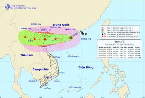 Từ chiều tối nay bão số 3 sẽ ảnh hưởng trực tiếp đến tỉnh Quảng Ninh, các tỉnh từ Quảng Trị trở ra bị cấm biển hoàn toàn từ ngày hôm nay (Thời sự trưa 18/8/2016)