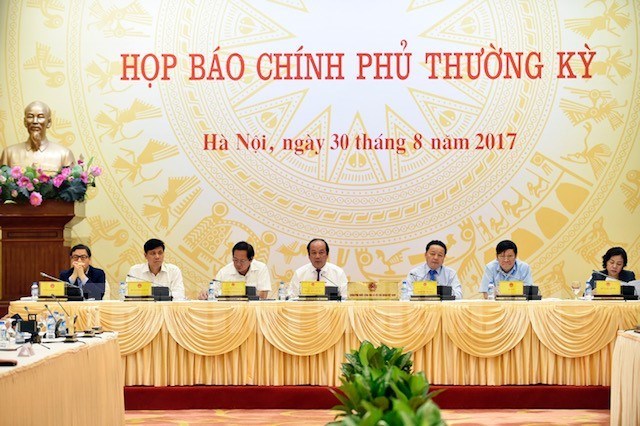 Họp báo Chính phủ thường kỳ tháng 8/2017 (31/8/2017)