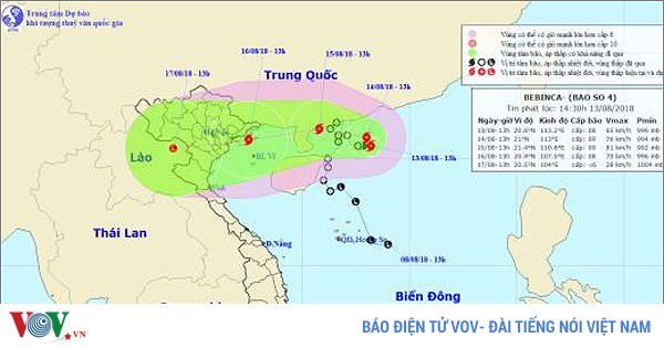 Các tỉnh Bắc Bộ và Bắc Trung bộ chủ động ứng phó với bão số 4 (Thời sự sáng 14/8/2018)