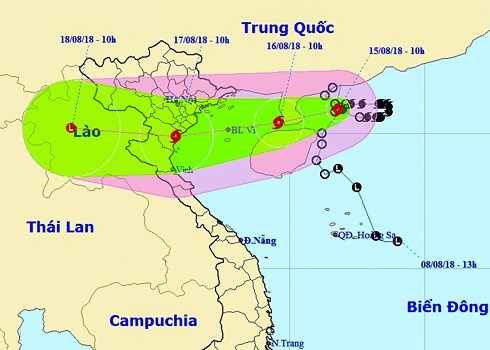 Bão số 4 sẽ tiến vào đất liền các tỉnh từ Quảng Ninh đến Nghệ An, cảnh báo ngập lụt ở nhiều nơi  (Thời sự trưa 15/8/2018)