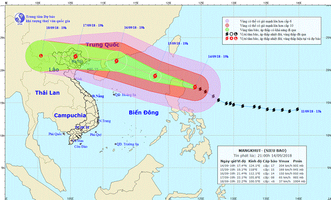 Siêu bão Mangkhut đang mạnh dần lên và sắp đi vào biển Đông (Thời sự đêm 14/9/2018)