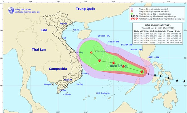 THỜI SỰ 6H SÁNG 26/12/2019: Bão Phanfone đã đi vào Biển Đông và trở thành cơn bão số 8 trong năm nay.