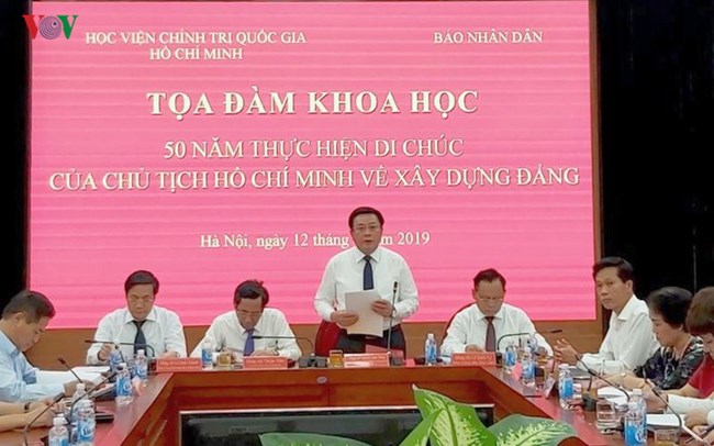 THỜI SỰ 12H TRƯA 12/8/2019: Tọa đàm “50 năm thực hiện Di chúc của Chủ tịch Hồ Chí Minh về xây dựng Đảng”.