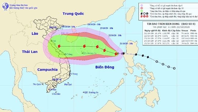  THỜI SỰ 18H CHIỀU 21/10/2020: Bão số 8 đang hướng vào khu vực miền Trung và tiếp tục tăng cấp.