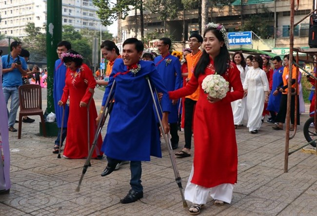 Đám cưới tập thể của những cặp vợ chồng khuyết tật (28/10/2020)