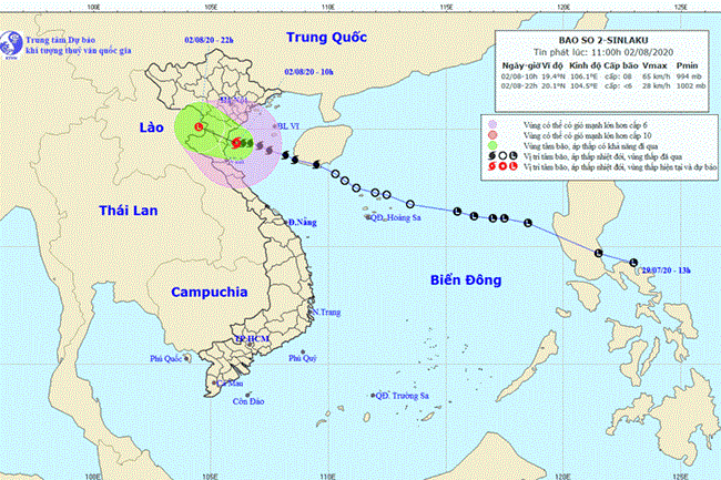 Bão số 2 làm 2 người chết, 2 người bị thương (3/8/2020)