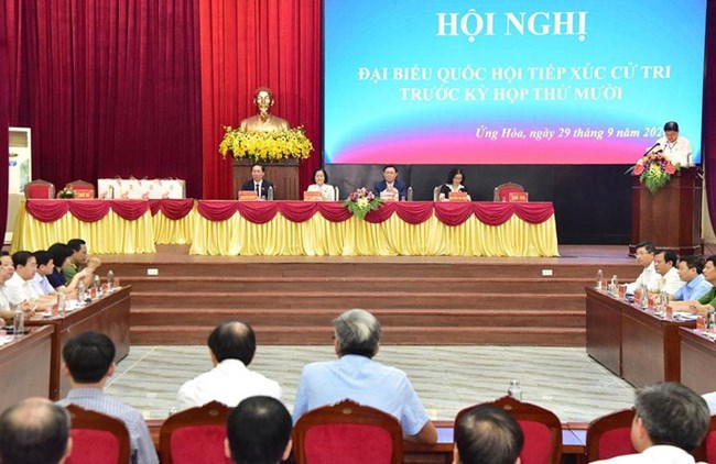 Bí thư thành ủy Hà Nội tiếp xúc cử tri (29/9/2020)
