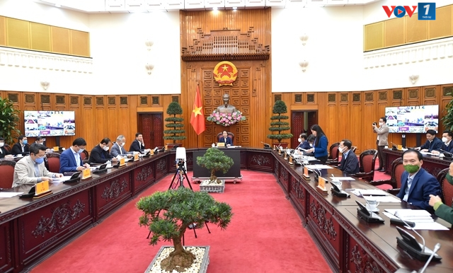 Phó Thủ tướng Lê Văn Thành họp về tình hình ùn tắc hàng hóa tại các cửa khẩu biên giới phía Bắc (26/12/2021)