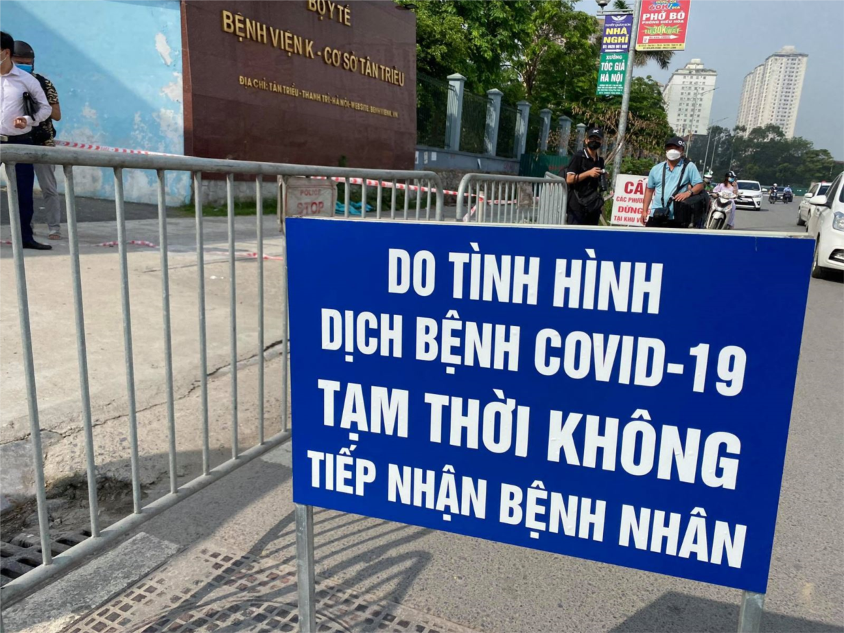 Phong tỏa 3 cơ sở Bệnh viện K do có nhiều ca dương tính với SAR-CoV-2(07/05/2021)