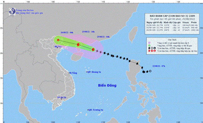 THỜI SỰ 6H SÁNG 25/8/2022: Bão số 3 giật cấp 14, hiện còn cách Móng Cái (Quảng Ninh) khoảng 300km