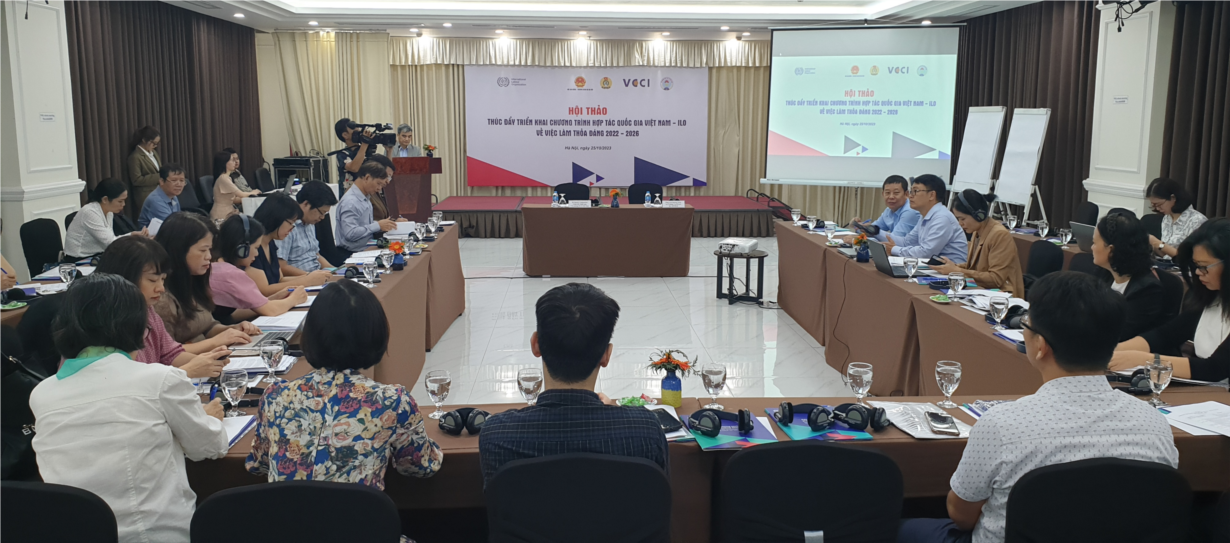 Thúc đẩy triển khai Chương trình hợp tác quốc gia Việt Nam- ILO về việc làm thỏa đáng giai đoạn 2022-2026 (25/10/2023)