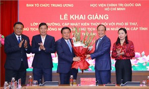 Bồi dưỡng, cập nhật kiến thức cho Phó Bí thư, Chủ tịch HĐND, UBND tỉnh, thành phố (11/12/2023)