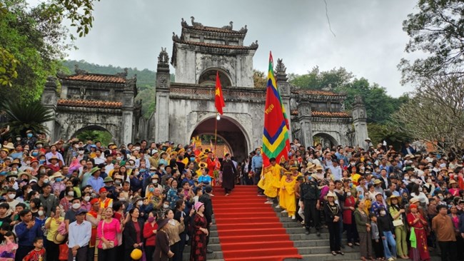 Thanh Hoá: Đón nhận Danh hiệu di sản VH phi vật thể quốc gia Lễ hội đền Bà Triệu (11/3/2023)