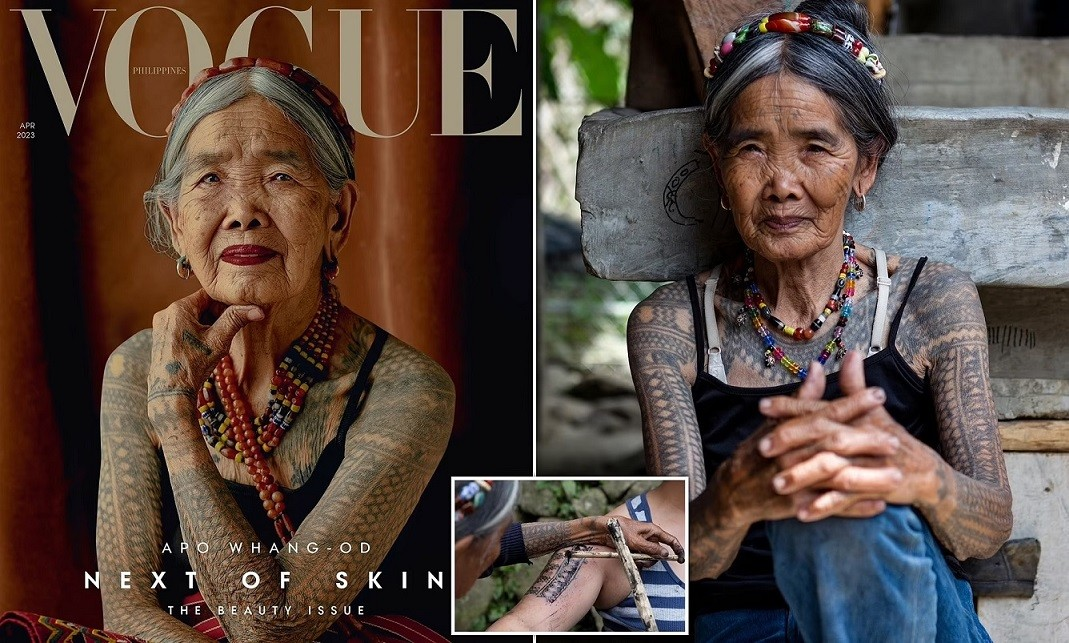 Nghệ nhân xăm hình lớn tuổi nhất ở Philippines – người xuất hiện trên trang bìa Tạp chí thời trang Vogue số tháng Tư (08/4/2023)