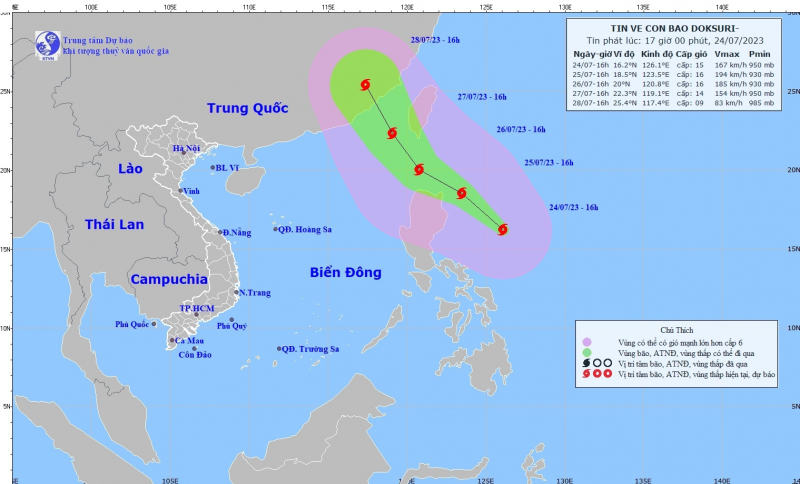 THỜI SỰ 21H30 ĐÊM 24/7/2023: Các tỉnh, thành phố ven biển từ Quảng Ninh đến Khánh Hòa chủ động ứng phó với bão DOKSURI trên vùng biển phía Đông của Philippines