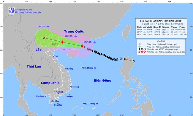 THỜI SỰ 18H CHIỀU 17/7/2023: Bão số 1 giật cấp 15 áp sát bờ biển các tỉnh Quảng Ninh và Hải Phòng