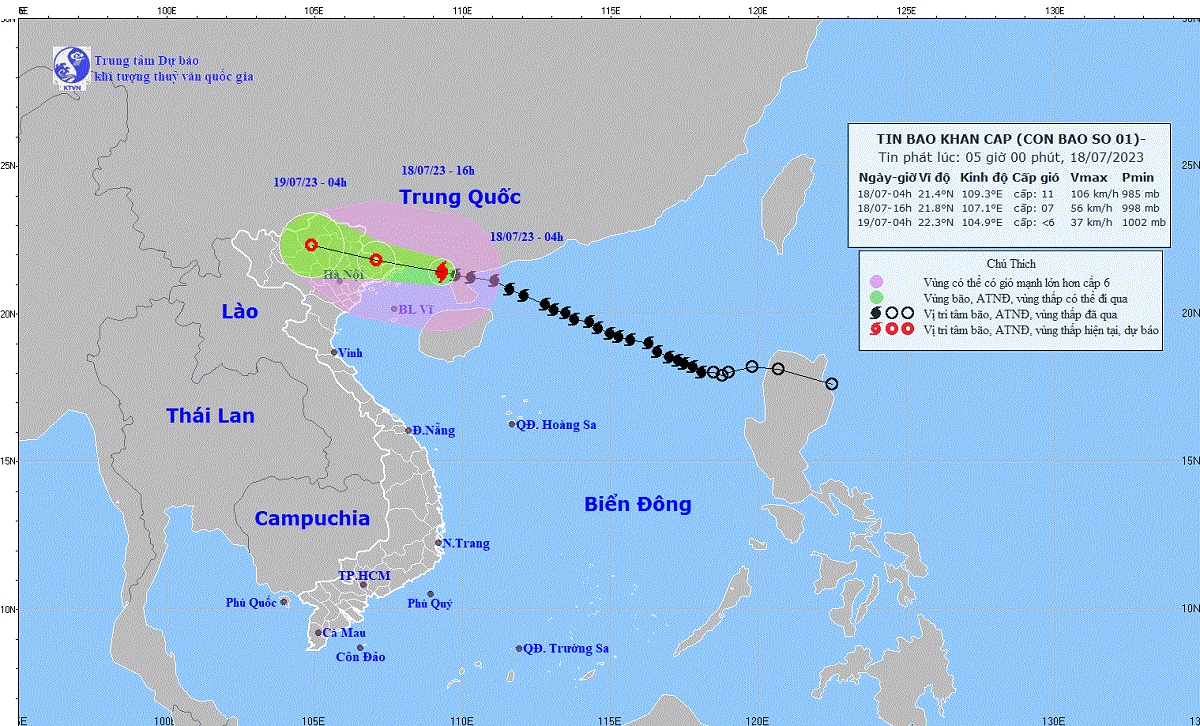 THỜI SỰ 6H SÁNG 18/7/2023: Các tỉnh khu vực Đông Bắc chuẩn bị đối phó với cơn bão số 1