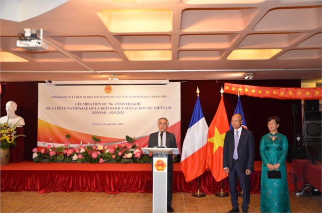 Đại sứ quán Việt Nam tại Pháp tổ chức kỷ niệm 78 năm Quốc khánh Việt Nam (15/9/2023)