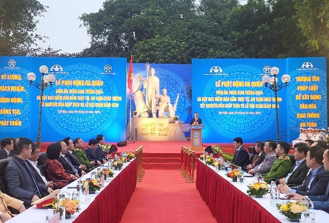 Phó Thủ tướng Trần Lưu Quang phát động ra quân Năm An toàn giao thông 2024 (09/01/2024)

