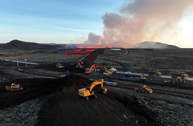 Núi lửa phun trào tại Iceland gây thiệt hại về nhà cửa (15/1/2024)