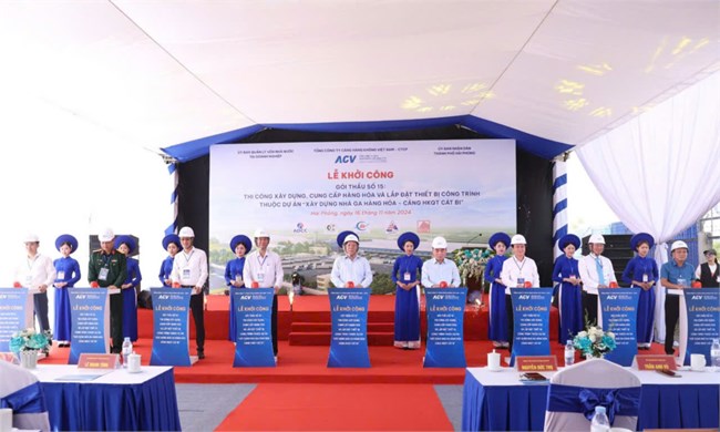 Khởi công Dự án xây dựng nhà ga hàng hóa - Cảng Hàng không quốc tế Cát Bi (16/11/2024)