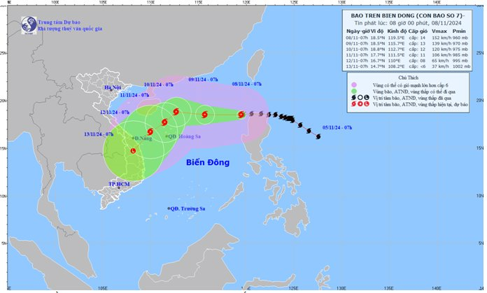 THỜI SỰ 12H TRƯA 8/11/2024: Gần 70.000 tàu thuyền đã được thông tin về bão số 7.