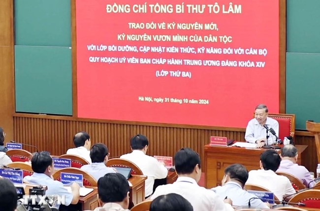 Toàn văn nội dung chuyên đề của Tổng Bí thư Tô Lâm về kỷ nguyên vươn mình của dân tộc (1/11/2024)