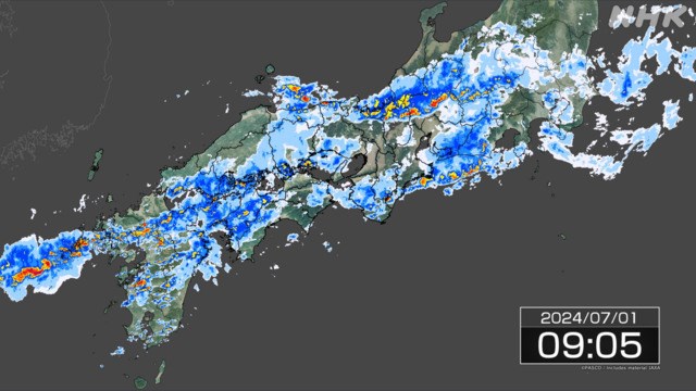 Mưa lớn trên diện rộng trải dài từ Tây đến Bắc Nhật Bản, hàng loạt cảnh báo thiên tai được ban bố (1/7/2024)