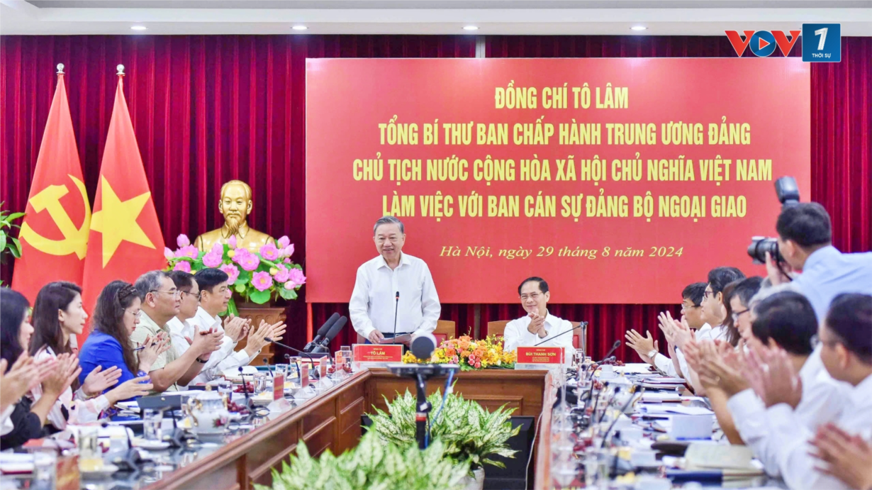 Tổng Bí thư, Chủ tịch nước Tô Lâm: Xây dựng củng cố tiên phong ngoại giao thời đại mới (29/8/2024)