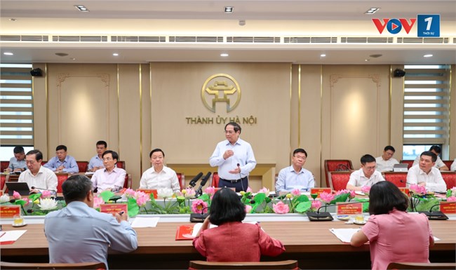 Thủ tướng Phạm Minh Chính làm việc với Ban Thường vụ Thành ủy Hà Nội (17/8/2024)