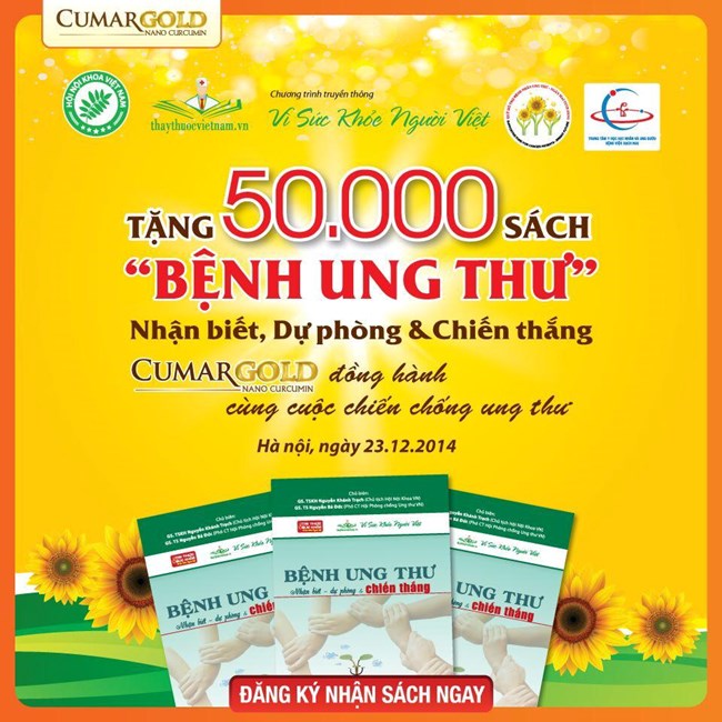 Điểm hẹn 17h ngày 23/12/2014: CumarGold tặng 50.000 cuốn sách về bệnh ung thư